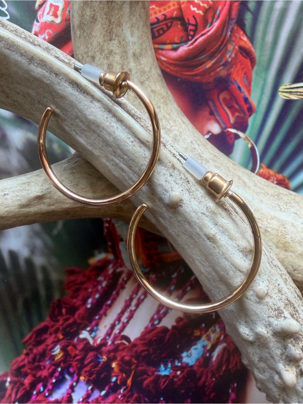 Gold Tone Hoop Earrings Small Classic Everyday Hoops Cowgirl Style Jewelry
